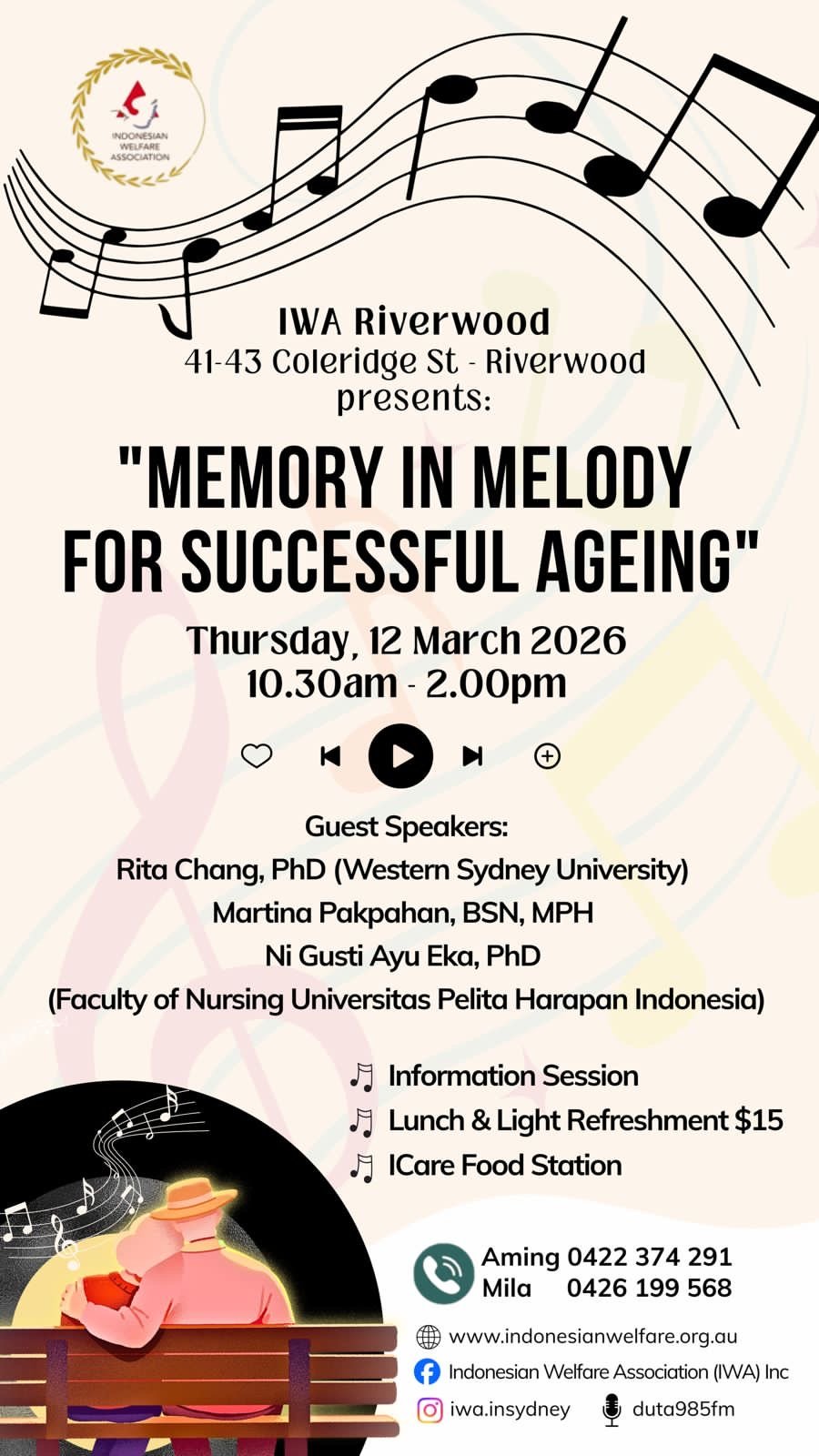 Flyer for Memory in Melody for Successful Ageing